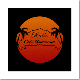 Rick's Cafe Americain sunset Posters and Art